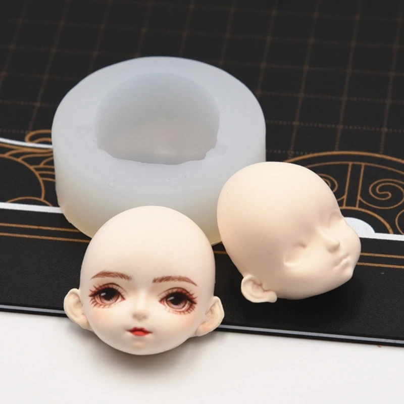 Dolls Face Silicone Mold Fondant Molds DIY Cake Decorating Tools Elf Clay Pottery Moulds Chocolate Gumpaste Molds Baking Tools