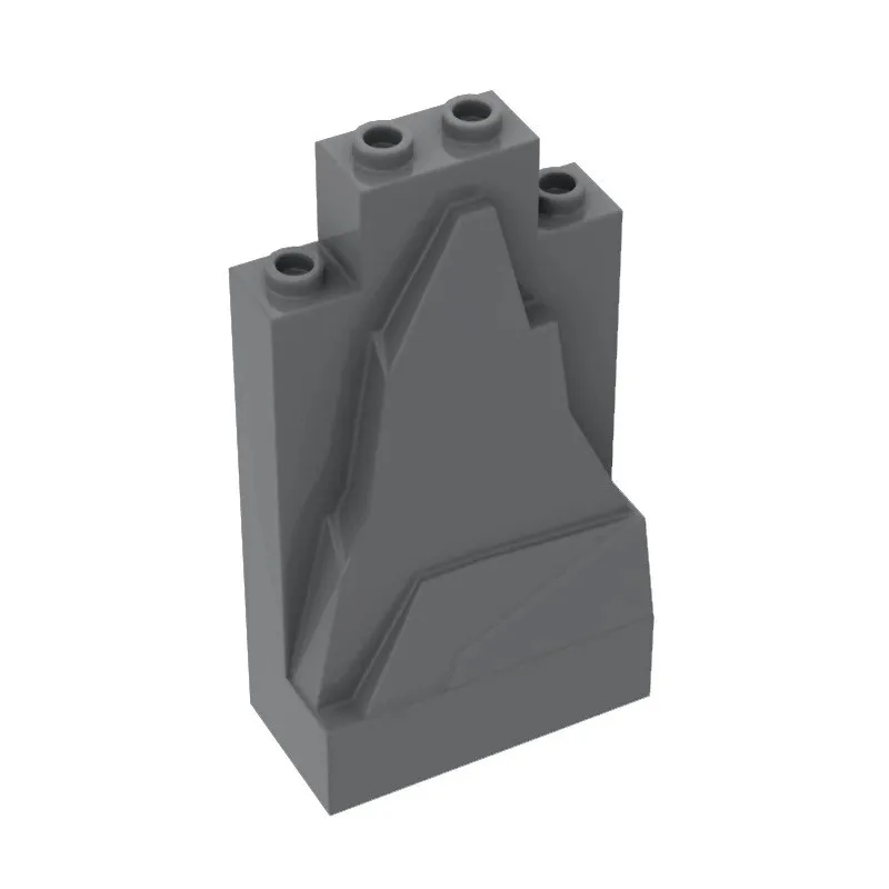 10PCS MOC 47847 2x4x6 Large Rock Gables, Wall Panels, Building Blocks, Domestic Spare Parts