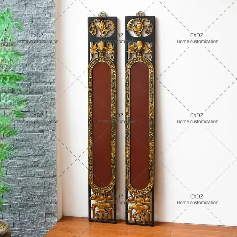 Custom Solid Wood Plaque Engraved Door Sign Couplets for Ancestral Hall Scenic Spot Billboard Personalized Wooden Board