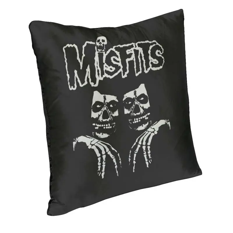 Misfits Horror Punk Rock Band Halloween Pillow Case for Sofa Luxury Cushion Cover Velvet Pillowcase