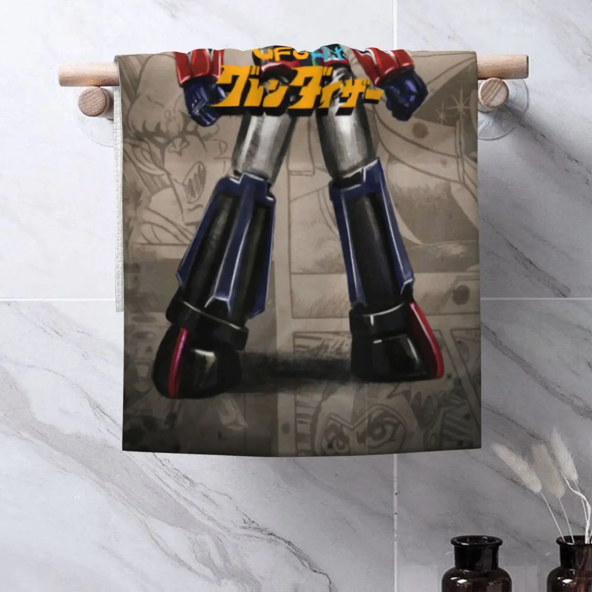 Mazinger Z аниме полотенце для лица на заказ НЛО робот Голдорак супер мягкие хлопковые пляжные полотенца