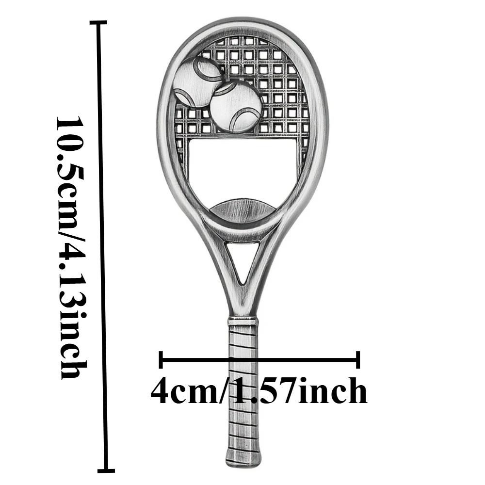 1PC Creative Tennis Racket-Shaped Bottle Opener, a Sporty Beer Opener Designed for Fans, a Unique Kitchen Tool