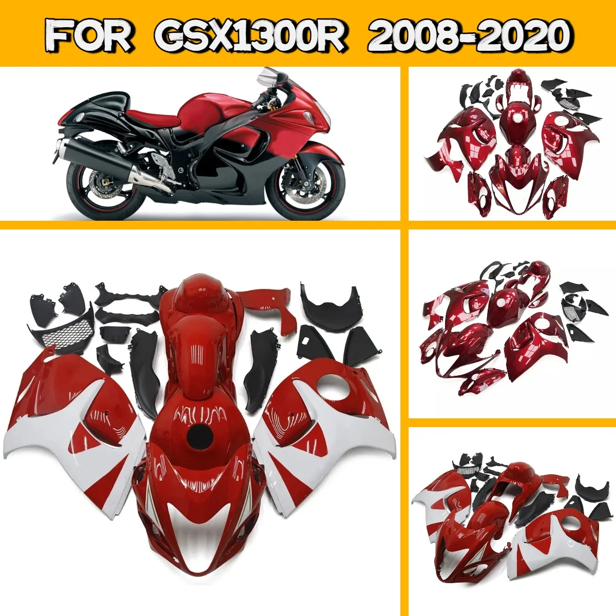 

Комплект обвесов с индивидуальной окраской для Suzuki GSX 1300R (2008-2020), высококачественный комплект обтекателей из ABS-пластика