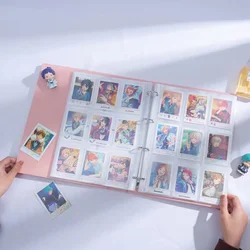 A4 Photocard Binder Glitter D Ring Kpop Photo Album Pocket Sleeves Clear PVC Free Postcard Picture Photocard Holder Collect Book