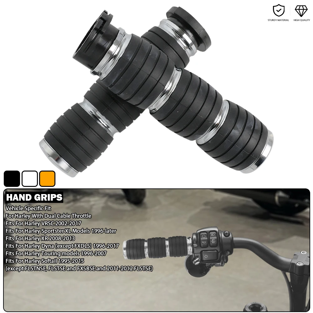 

Motorcycle Hand Grips Fit For Harley Sportster 883 Iron 1200 XR1200X Night Rod Dyna Touring 1996-2007 With Dual Cable Throttle