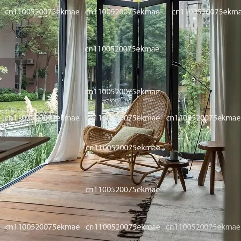 Newly Designed Luxury Indoor Rattan Chair Courtyard Leisure Rattan Chair