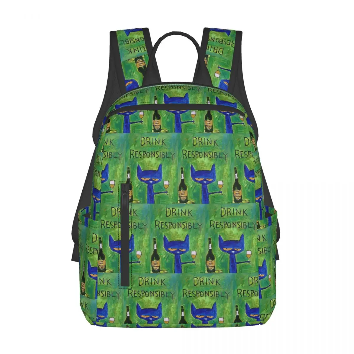 

Pete The Cat Backpack Daypack Large Capacity Boys Girls BookBag School Bag Shoulder Bags for Men Women