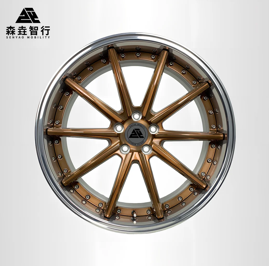 

Комплект из 2 кованых алюминиевых дисков: полированная окантовка, матовый бронзовый центр, индивидуальный размер, вылет, PCD. Производитель высокопроизводительных легкосплавных дисков.