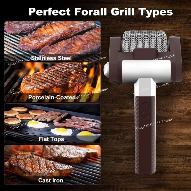 

BBQ Cleaning Tools Electric Rechargeable Grill Brush Portable Washable