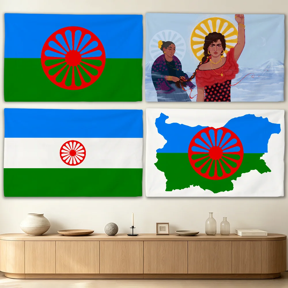 Gypsy Romani people flag Advertising Banner for Camping Decoration Outdoor & Garage Wall Hanging Decorations
