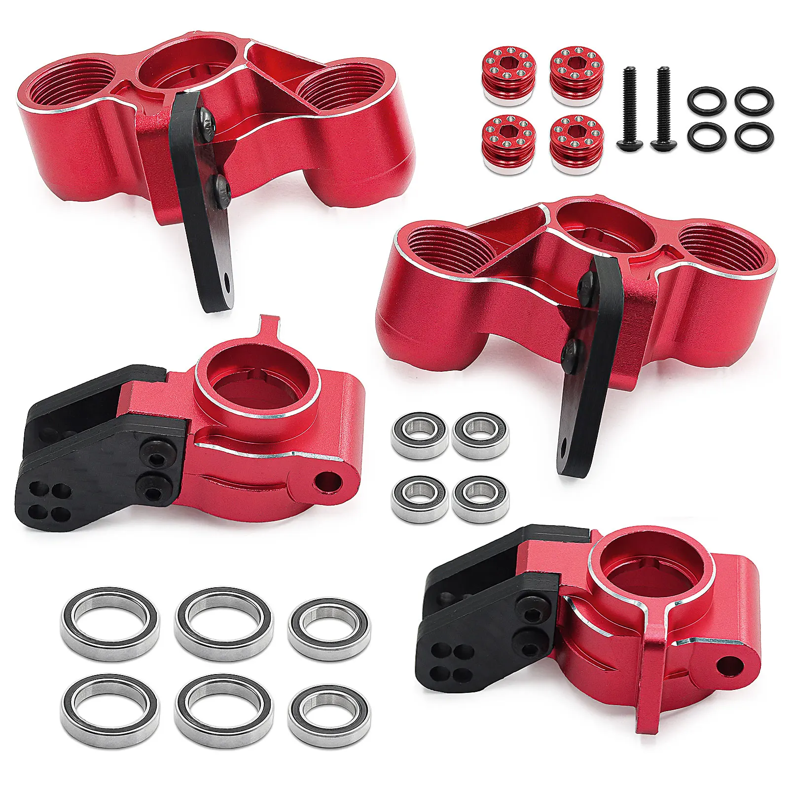 Vorderer Lenkblock und Hinterradnabenträger aus Aluminium für Arrma 1/8 Karton Typhon Outcast Talion, 1/7Infraction Limitless Mojave