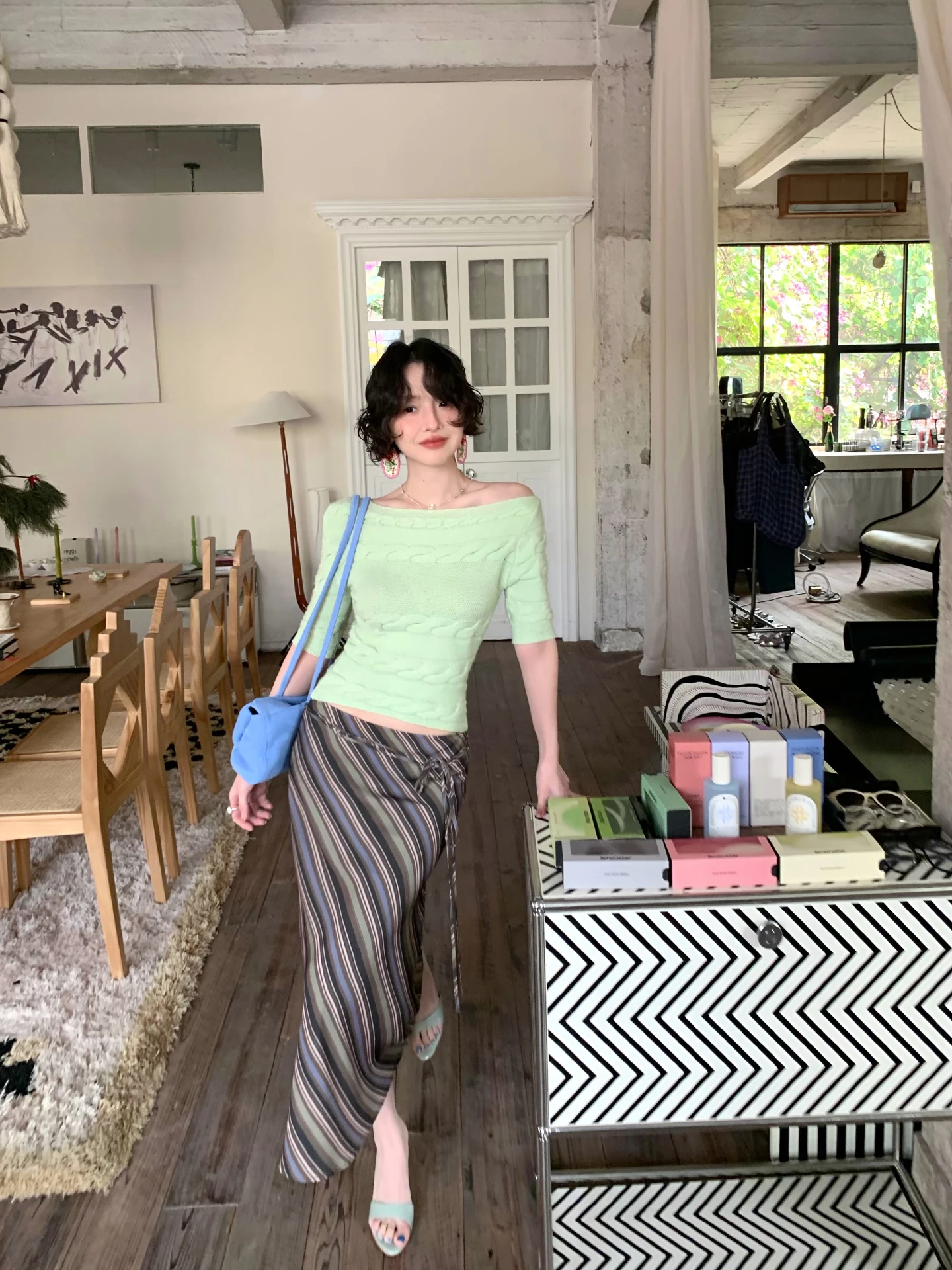 

Женский топ с открытыми плечами и асимметричным воротником, в стиле ретро, с вязаным узором, облегающий, повседневный, из мягкого акрила