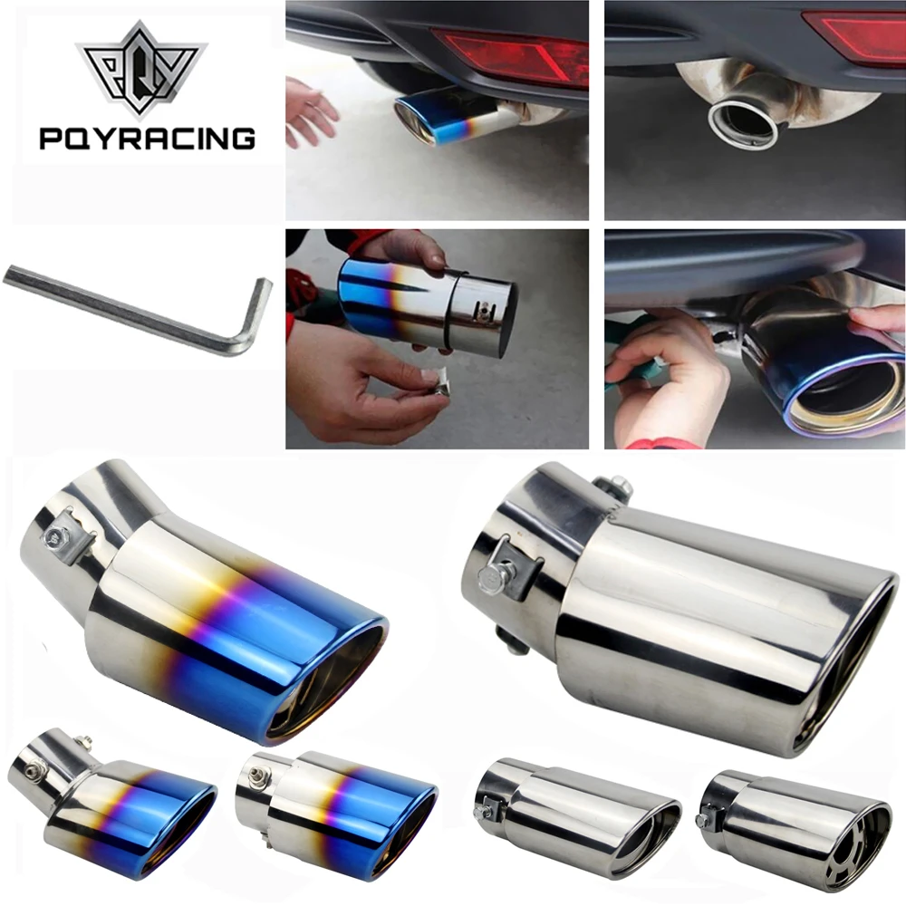 

Universal Car Auto Exhaust Muffler Tip Stainless Steel Pipe Chrome Trim Modified Car Rear Tail Throat Liner Accessories