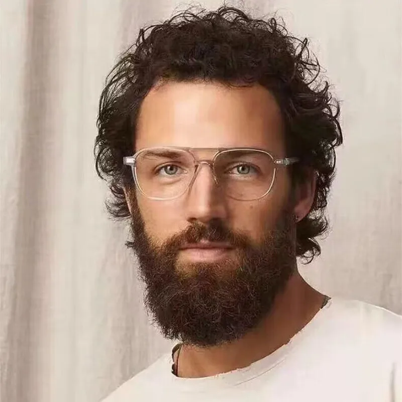 إطار نظارات BJORN-Acetate للرجال والنساء ، طراز تجريبي ، مصمم علامة تجارية ، حجم كبير ، جودة عالية ، نظارات بجسر مزدوج