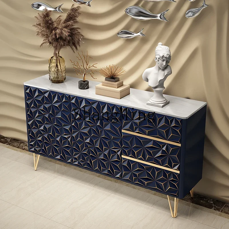 

FG light luxury solid wood dining side rock slab mystery cabinet post-modern simple partition hall locker