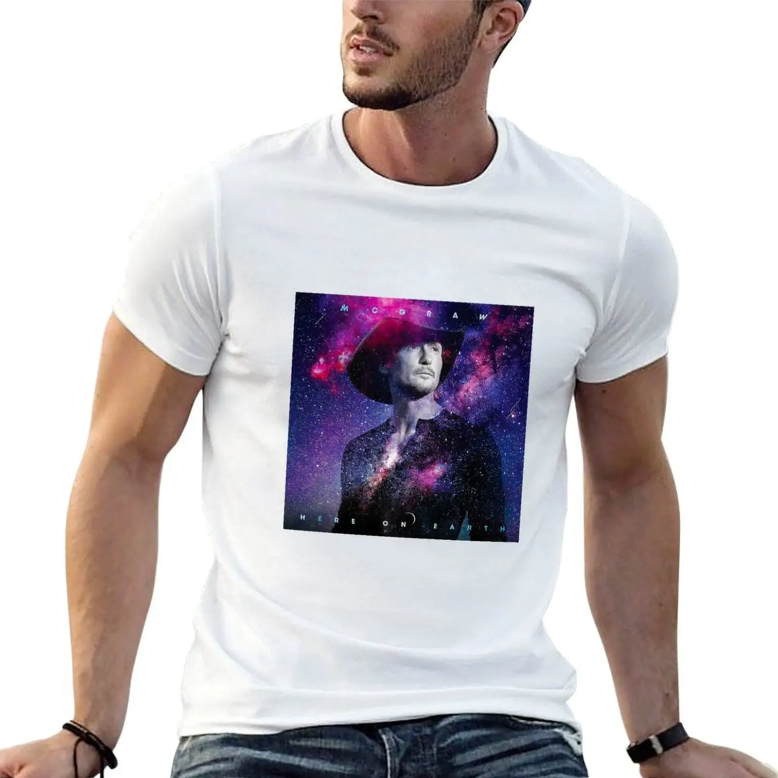 

here on earth Poster T-Shirt man t shirts high quality luxury brand black cotton t-shirt plain for man package T-Shirt