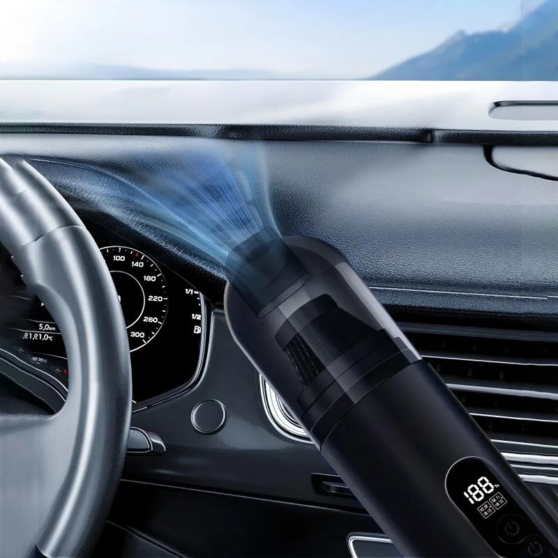 مكنسة كهربائية محمولة لاسلكية خاصة بالسيارة، نفخ صغير عالي الشفط وشفط 2 في 1، منظف محمول قابل لإعادة الشحن من النوع C #5