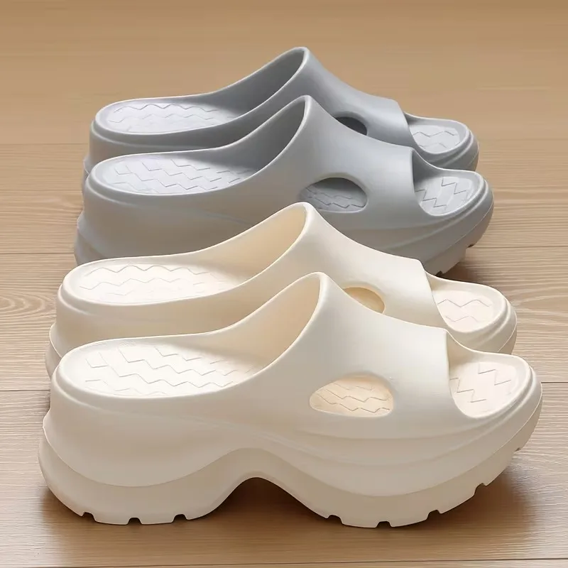 

Women Thick Sole EVA Slides Solid Color Soft Bottom Sandals Summer Indoor Outdoor Beach Platform Slippers Fashion cloud Shoes