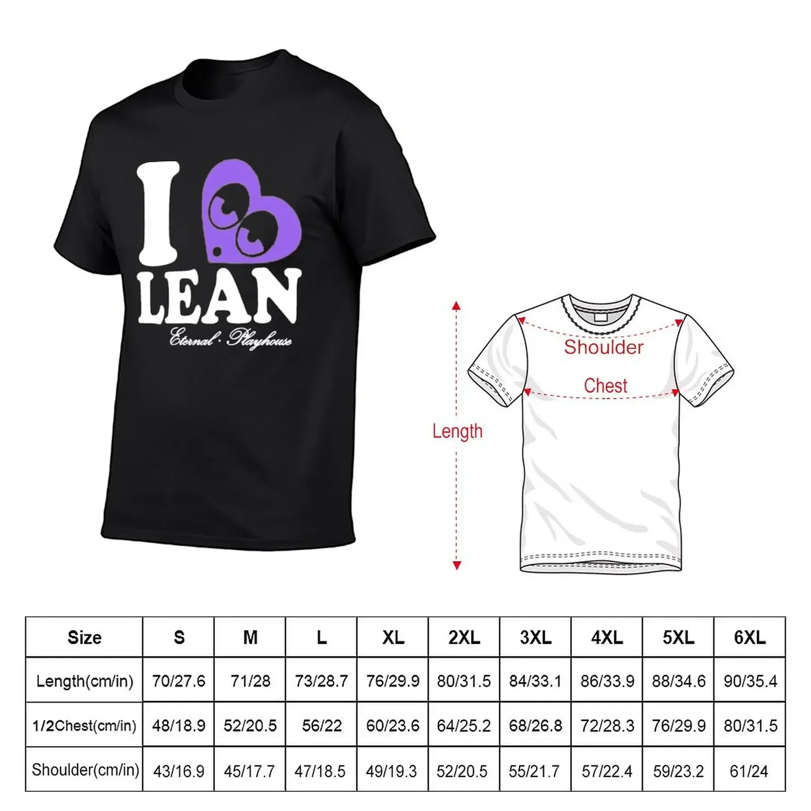 i heart lean T-Shirt aesthetic clothes animal print shirt for boys kawaii clothes t shirts men