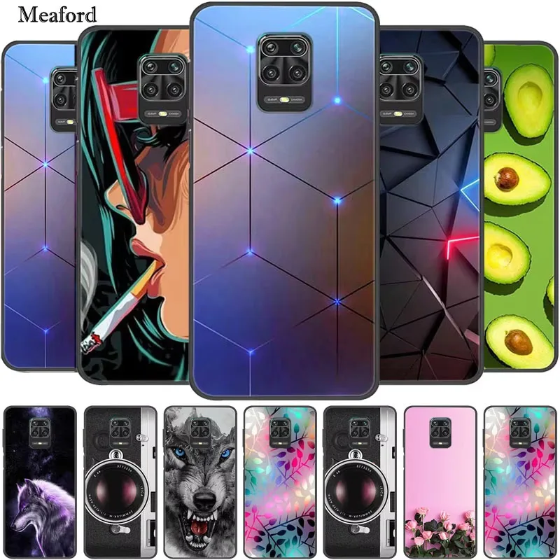 For Xiaomi Redmi Note 9 Pro Case Animals Silicone Back Cover Phone Case for Redmi Note 9S Coque Note 9T Protector Note9S Fundas