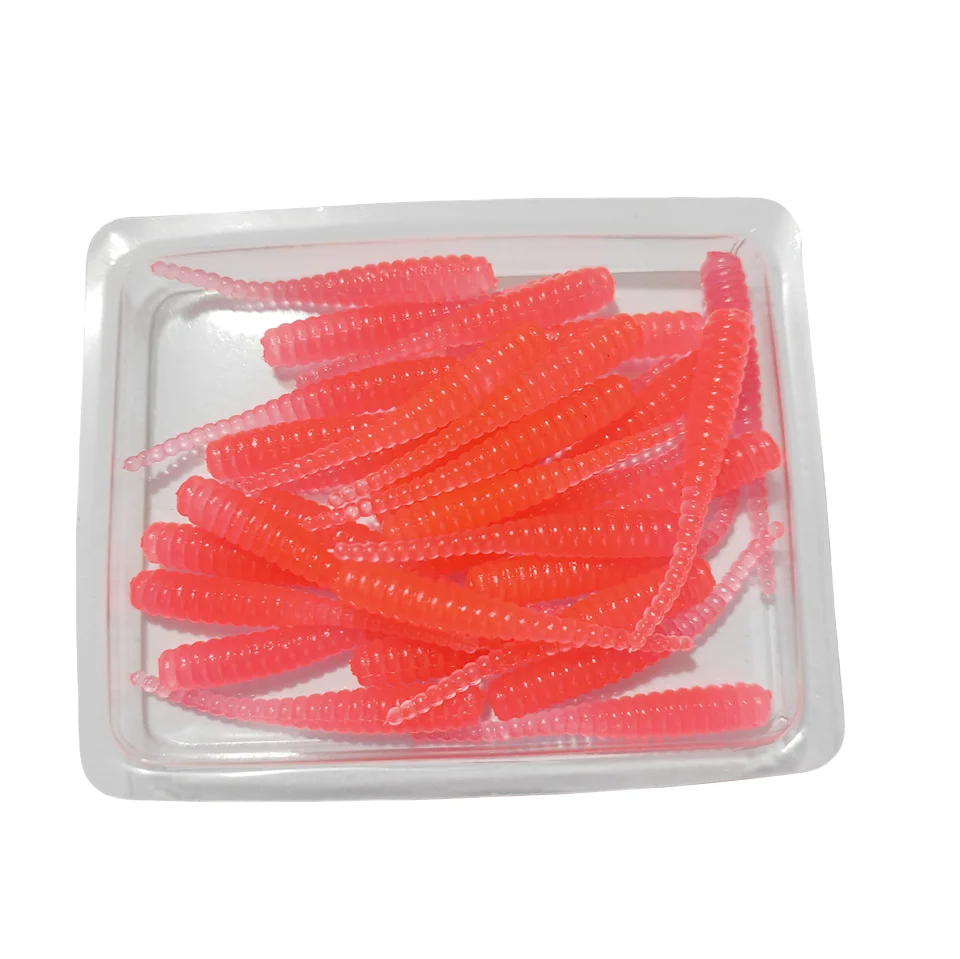 MUKUN Neuer Weichköder 30 Stück Silikonköder 35mm 0,3g Gerader Schwanz Pin Swimbait Wobblers Wurm Bass Karpfen Rockfishing Angelzubehör – Detail 8