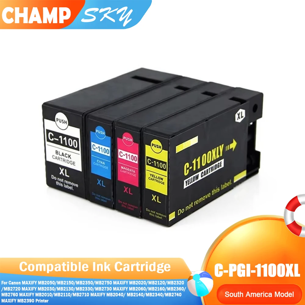 PGI-1100XL PGI-1100 PGI 1100 1100XL PGI1100 Premium Compatible Ink Cartridge for Canon MAXIFY MB2010/MB2110/MB2710 Printer