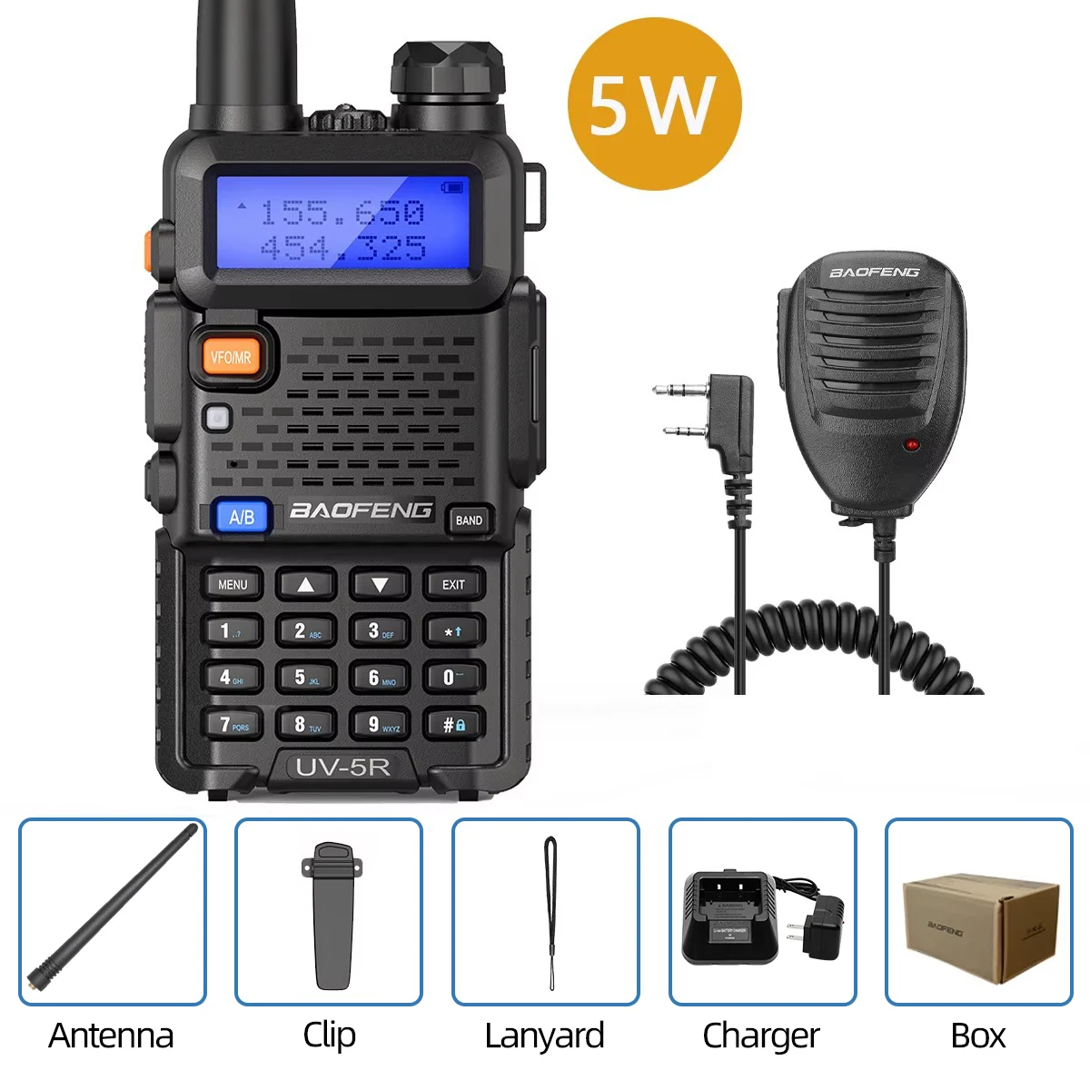 Baofeng Walkie Talkie UV 5R 5W 8W Dual Band Ham Two Way Radio Vhf Uhf FM Radio Handheld Transceiver Jagen 16KM