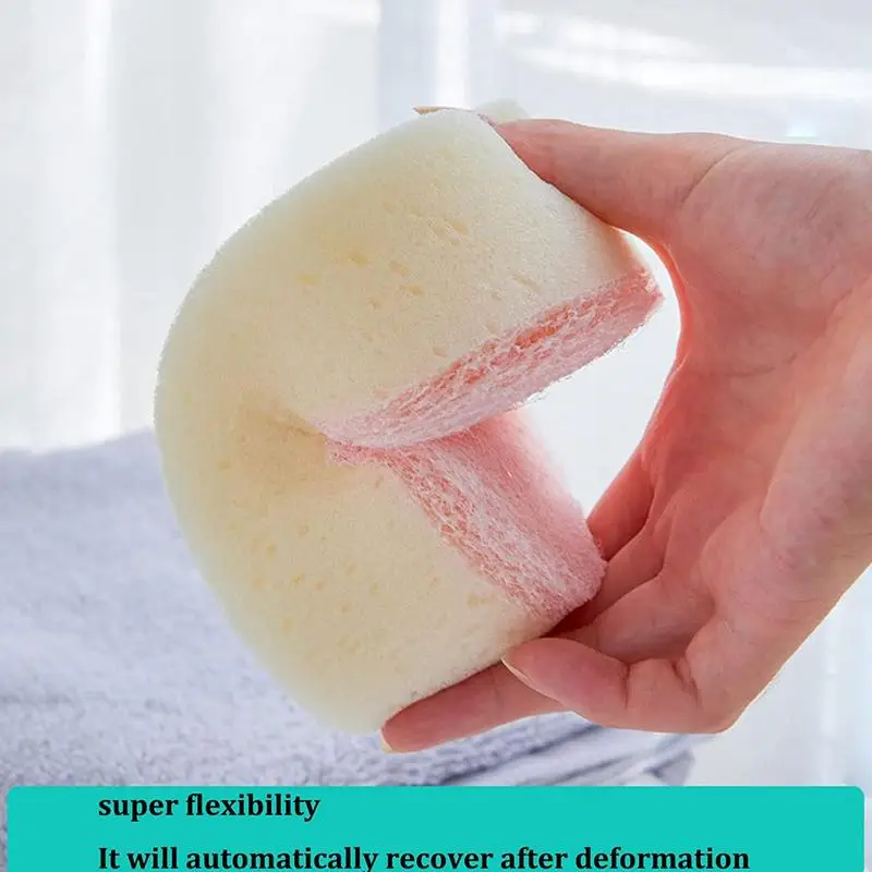 Exfoliate Body Sponge Buff Puff Style Aromatherapy Loofah Sponge Bath Sponge Cleanses Skin Of Dirt And Excess Oil Reusable