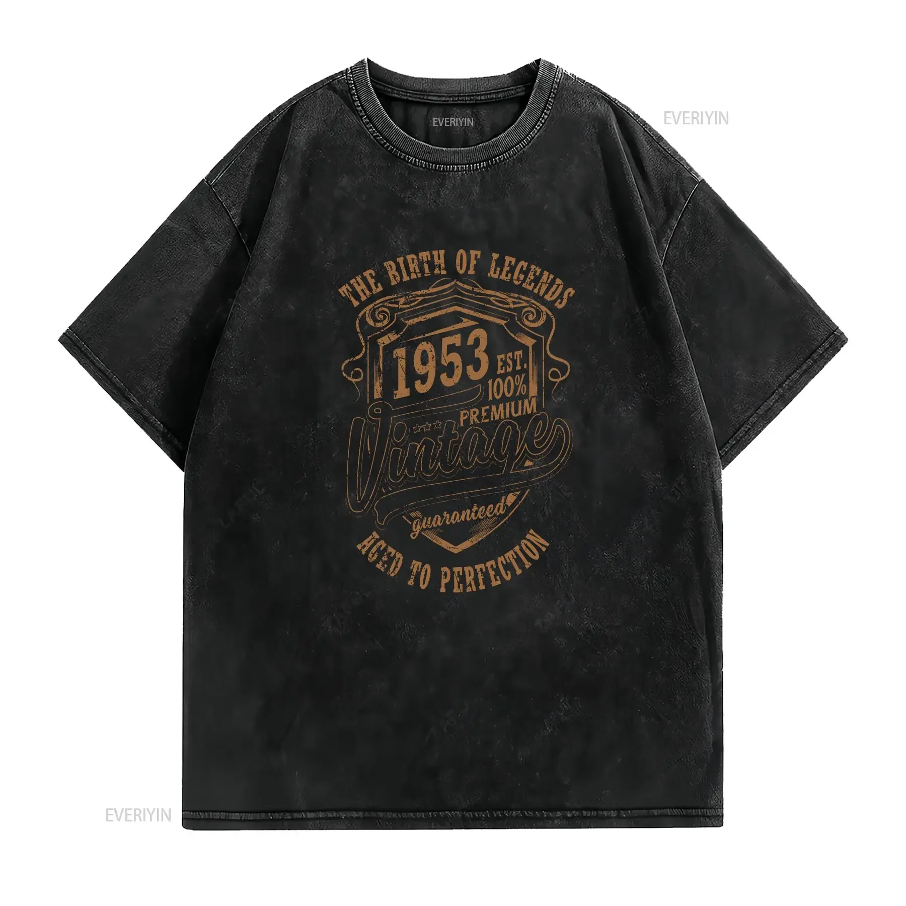 70th Birthday T Shirt 1953 Mens Funny 70 Year Old The Birth Of Legends vintage Washed fashion Soft Comfortable designer clothes