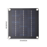 Waterproof 12V 10W Portable Car Solar Panel Kit with Suction Cups and Battery Clips for Outdoor Vehicle Battery Maintenance