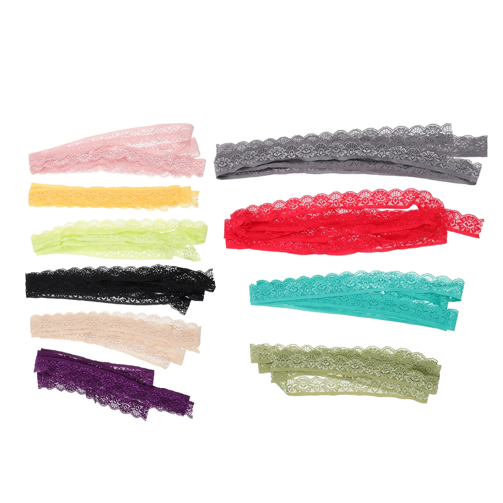 

10PCS Stretch Ribbon Thin Trim for Diy Clothing Supplies Dress DIY Supplies Wedding Fabric H Sewing Portable