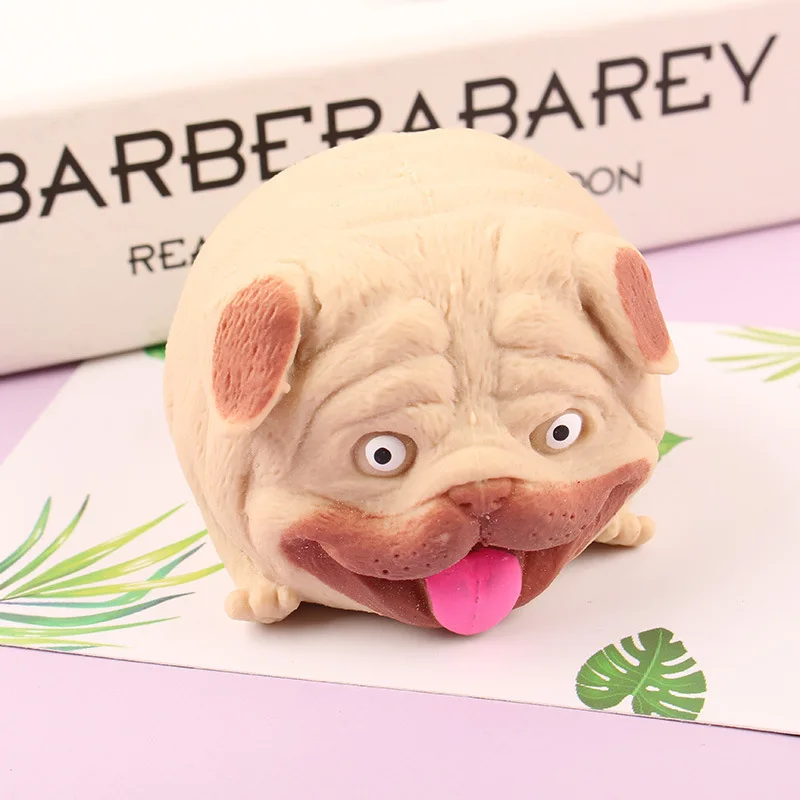 

Creative stress relief vent simulation Fat Pug decompression flour rebound pinch toy great gifts for boys and girls