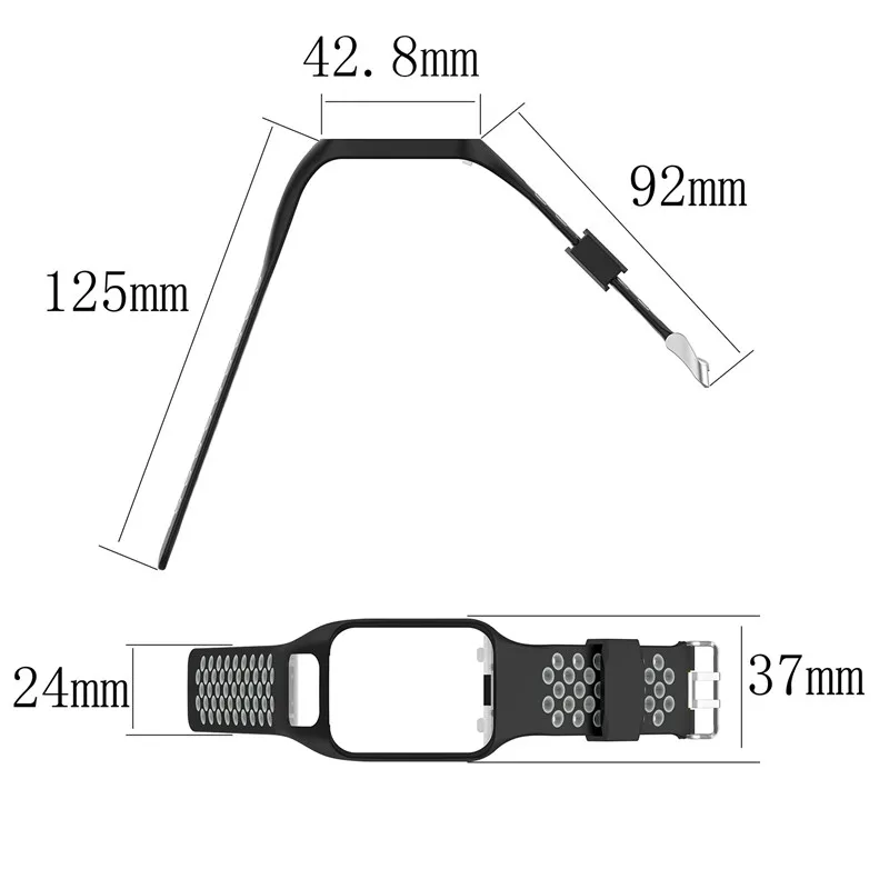 For TomTom Spark Series Runner 2/ 3 Cardio Music Golfer 2 Adventurer Watchband Silicone Watch Strap