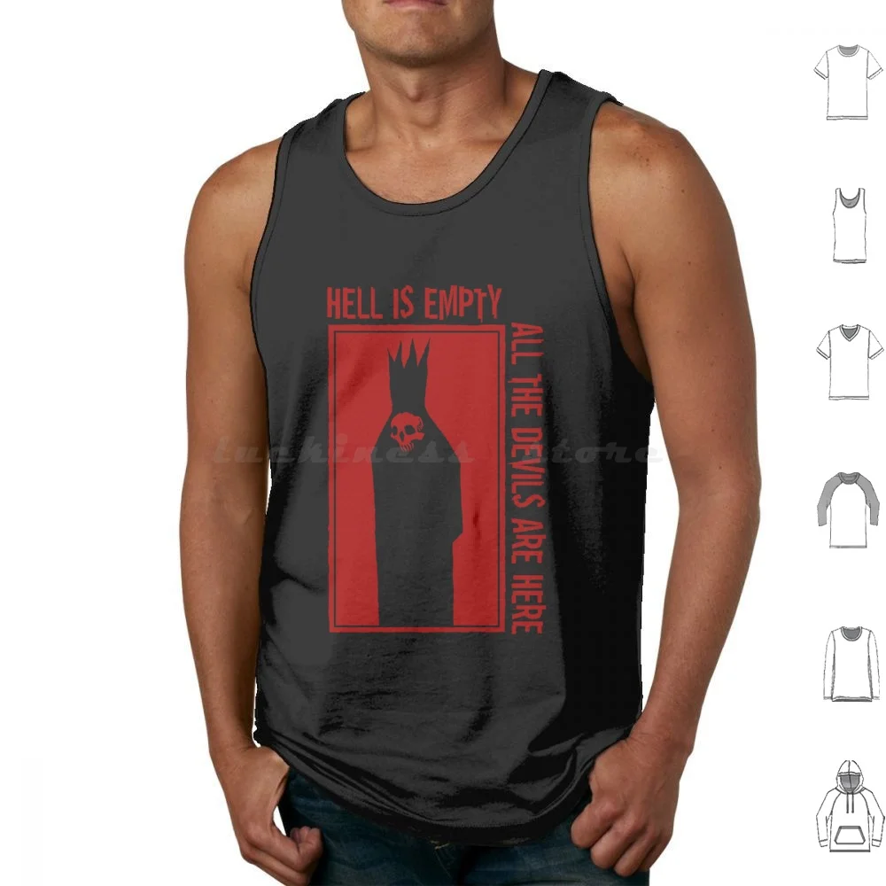 Hell Is Empty... Tank Tops Vest Sleeveless Cool Skull Devil Demon Shakespeare Literature Dark Evil Political Politics