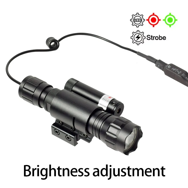 

Тактический фонарик 1200 люмен T6, перезаряжаемый светильник для оружия, переключатель давления для пистолета, зарядное устройство для планки Пикатинни, 20 мм