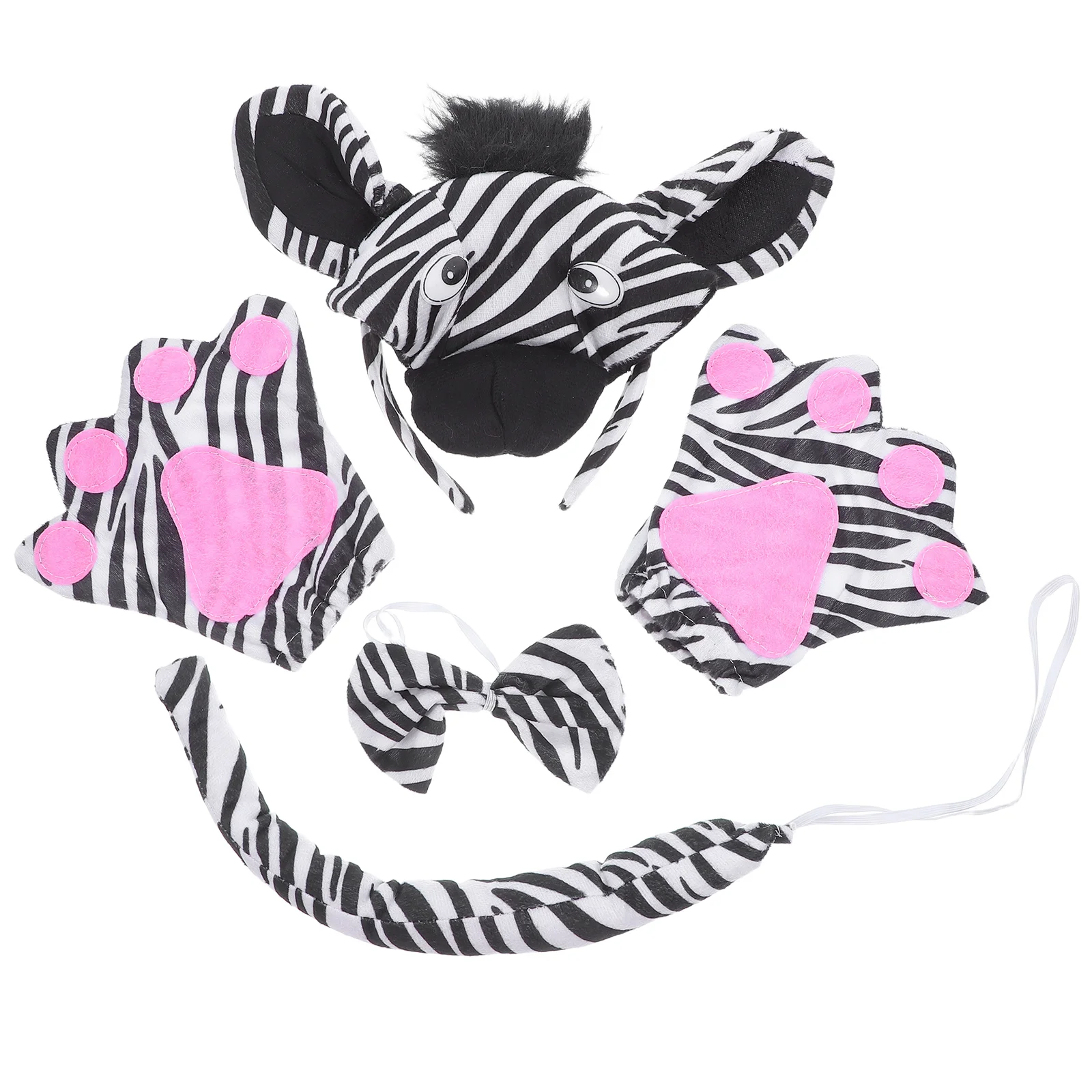 

Zebra Costume Cosplay Hairband Child Cloth Stage Performance Party Carnival Animal Cosplay Set Toddler Women
