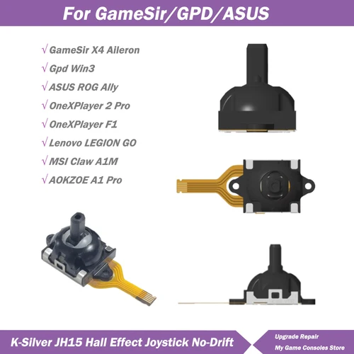 Imagen 1 del producto 2 uds k-plata JH15 Joystick de efecto Hall para GPD Win3 para ASUS ROG Ally Thumbstick sin deriva para GameSir X4 Aileron 3D analógico