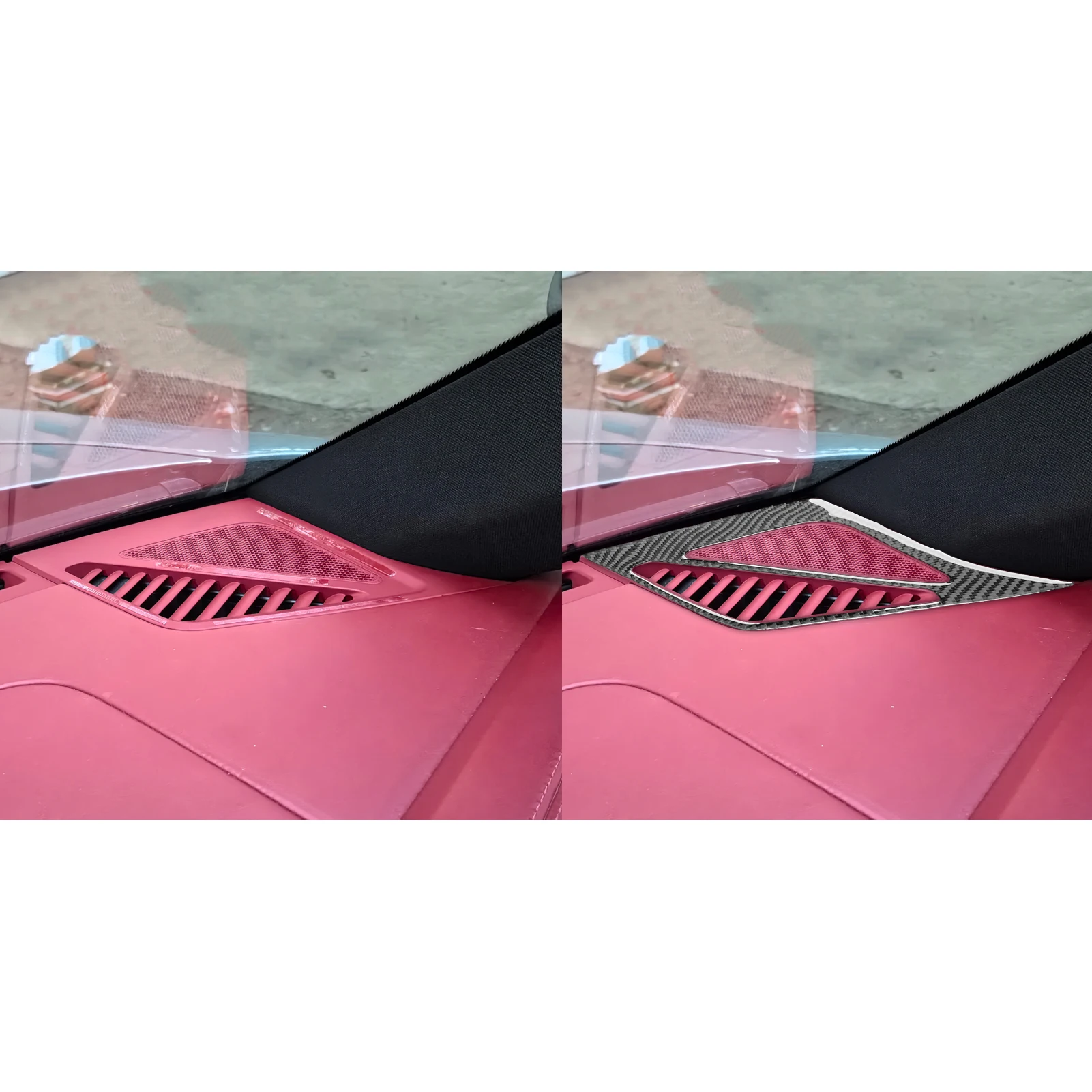 For Porsche 911 992 Carrera 2019-2024 Carbon Fiber Instrument side air vent panel Car Accessories Interior Decorative Stickers