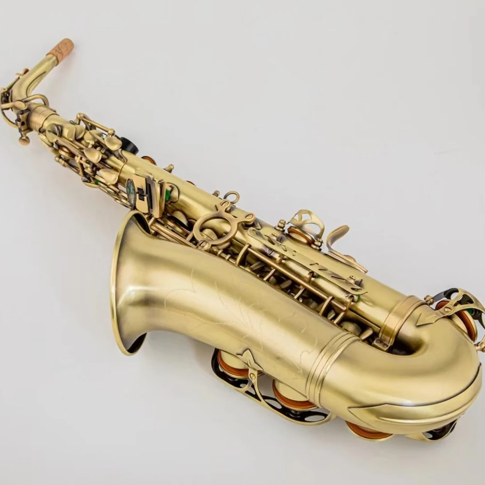 High quality 62 Alto Saxophone Antique Bronze E-flat Brass saxofón alto Eb Jazz Instrument with Accessories