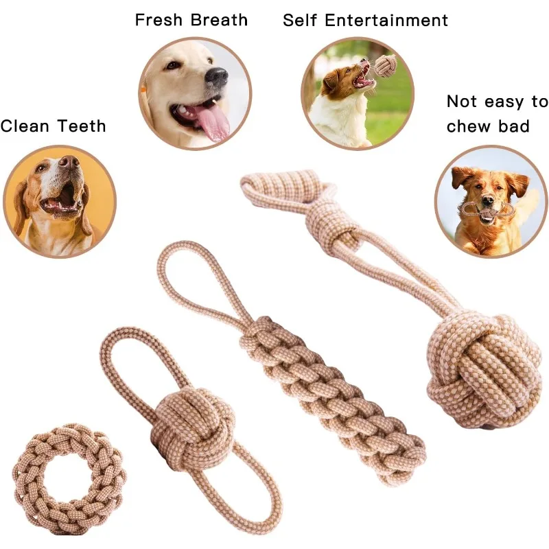 Cat Dog Rope Toys Cleaning Teeth Grinding Teeth Interest Interactive Wear Resistant Knot Toy Play Entertainment Pet Supplies