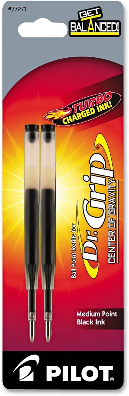 

Эргономичные выдвижные стержни для шариковых ручек, черные чернила средней густоты, 2 шт. в упаковке, для комфортного и сбалансированного письма