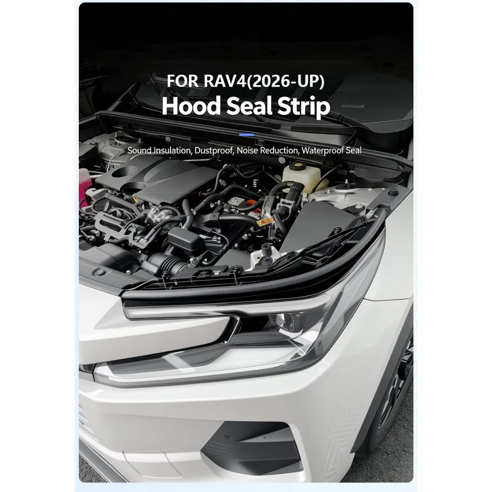 Für Toyota RAV4 2026-2028 Scheinwerfer Schalldämmender Dichtungsstreifen Gummi Geräuschreduzierung Wetterschutzstreifen Außenzubehör Upgrade – Detail 1