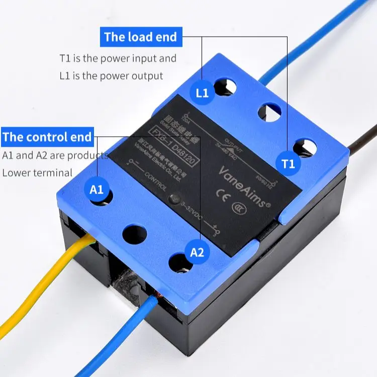 Solid State Relay DC-AC DC-DC AC-AC Single Phase SSR 10A 25A 40A 60A 80A 100A 120A DD DA AA Relay Module for Temperature Control