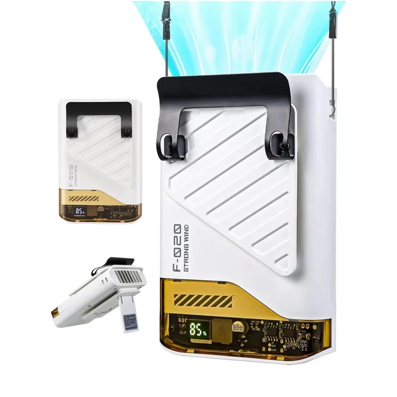 

【2025 NEWLY】Portable Waist Fan Rechargeable With LED Display, 4-In-1 Clip-On Fan For Shirt With 5 Speeds,Neck Fan For Outdoor Wo