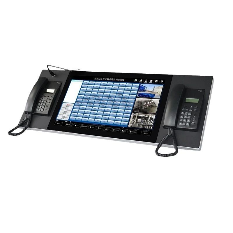 Touch screen dispatching console fusion communication emergency command visual voice video broadcast console
