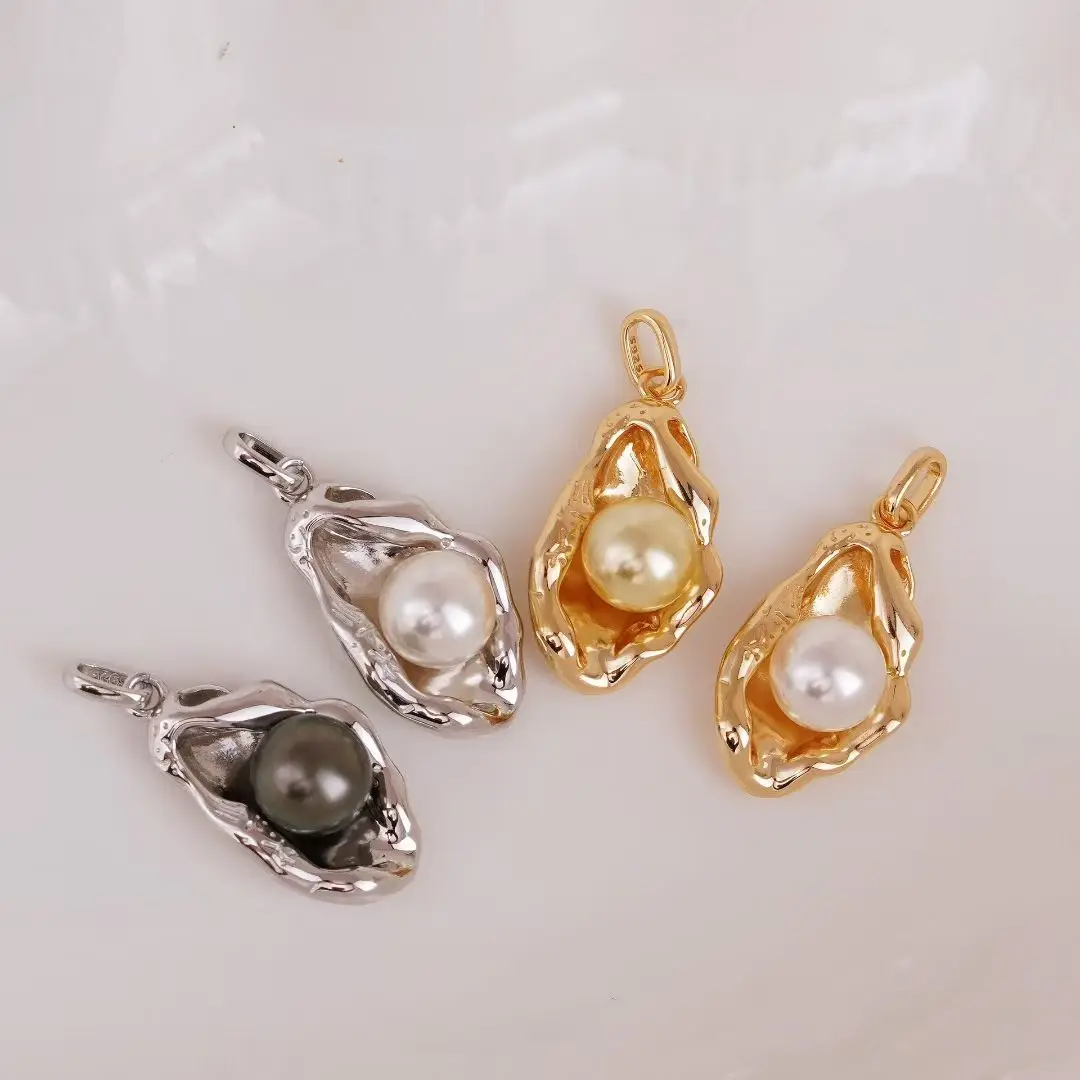 

Оптовая продажа, подвесные крепления из стерлингового серебра 925 пробы, базовые фурнитуры, крепления, фурнитура для ювелирных изделий для жемчуга 7-8 мм, 3 шт./лот