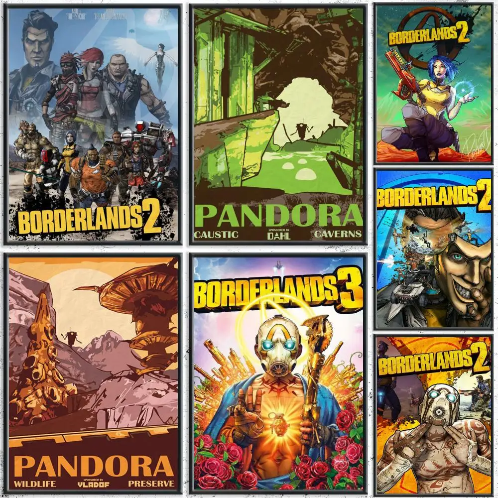 Looter Game Borderlands Poster HD Waterproof Self-Adhesive Wall Art – Multi-Scene Use, Top Gift Pick