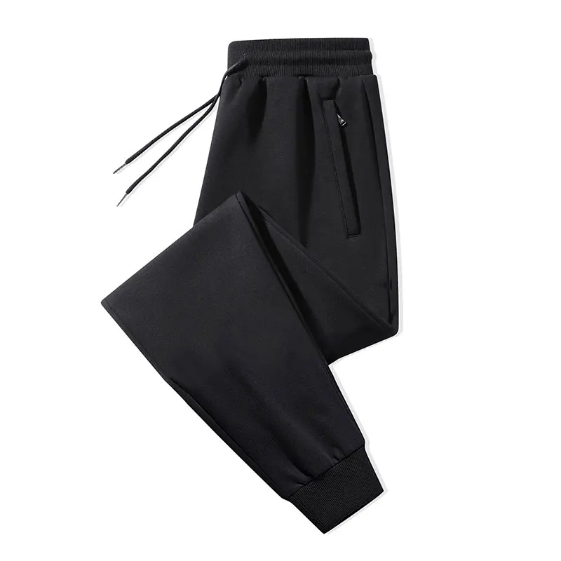 Autumn Elegant Fashion Harajuku Slim Fit Ropa Hombre Loose All Match Sport Casual Pants Solid Zipper Pockets Wide Leg Pants