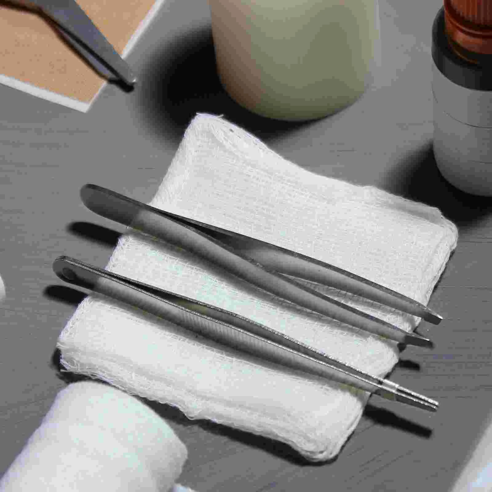 

50 Pcs Gauze Piece Medical Tape Bandage Portable Injury Breathable Elastic Adhesive First Aid Kit Supply Wound