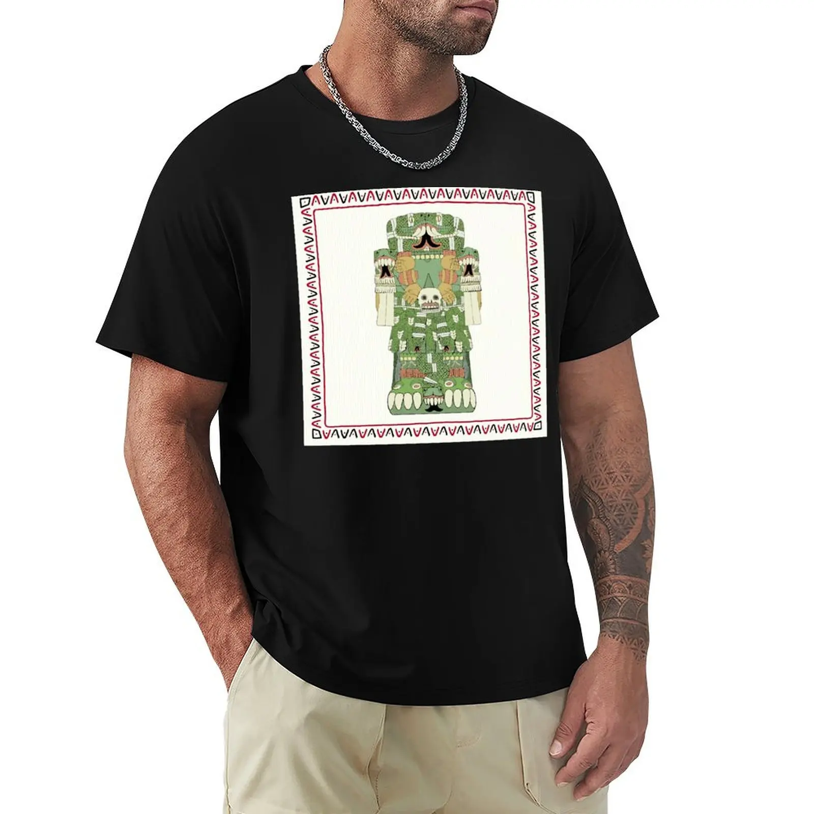 Coatlicue - Aztec Mother of Gods Borgia Style TP T-Shirt t shirt men 100% cotton luxury brand T-Shirt